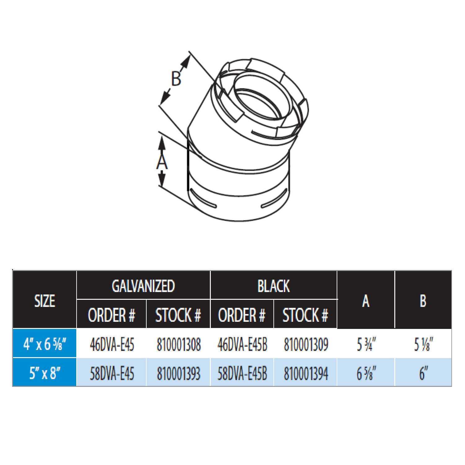 DuraVent 45-Degree DirectVent Pro Elbow 46DVA-E45 - Image 3