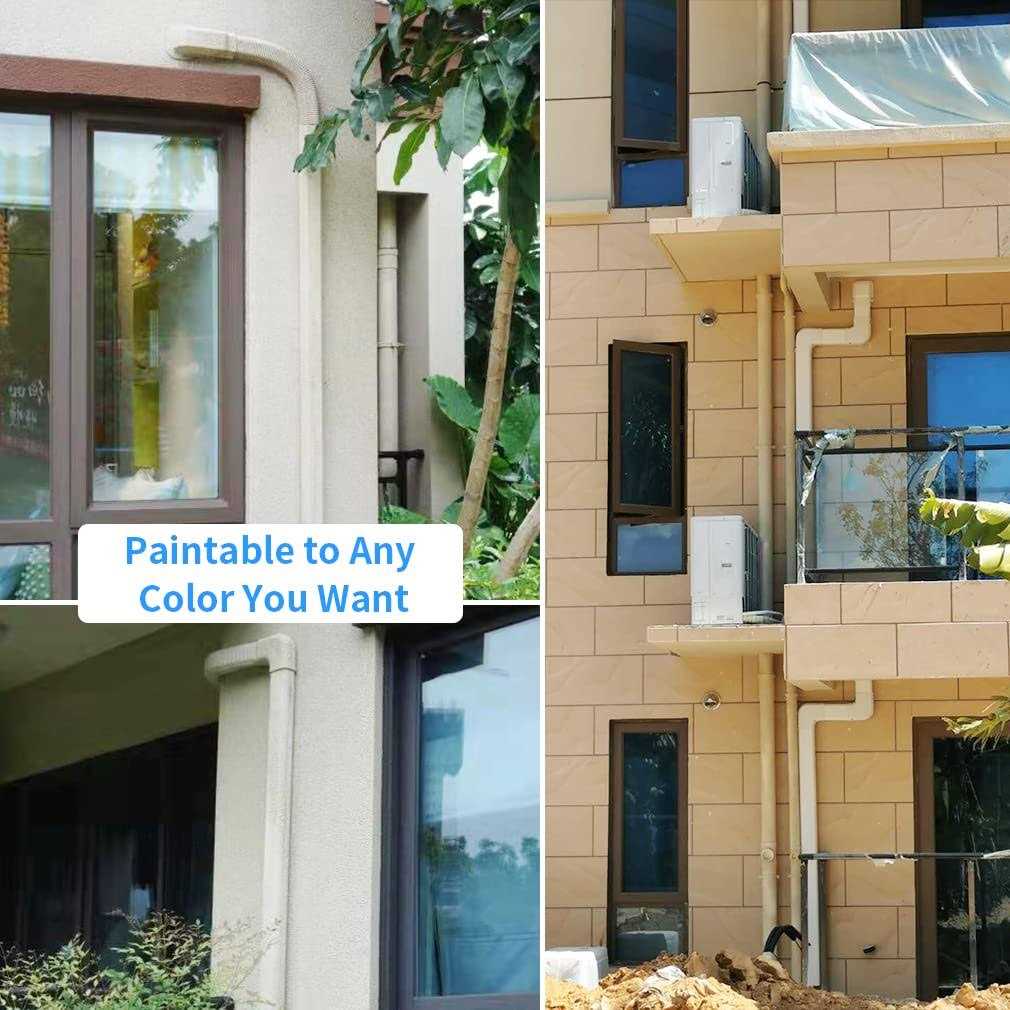 Cestluck 4'' 17 Ft PVC Decorative Pipe Line Cover Kit for Ductless Mini Split Air Conditioner-Full Set - Image 4