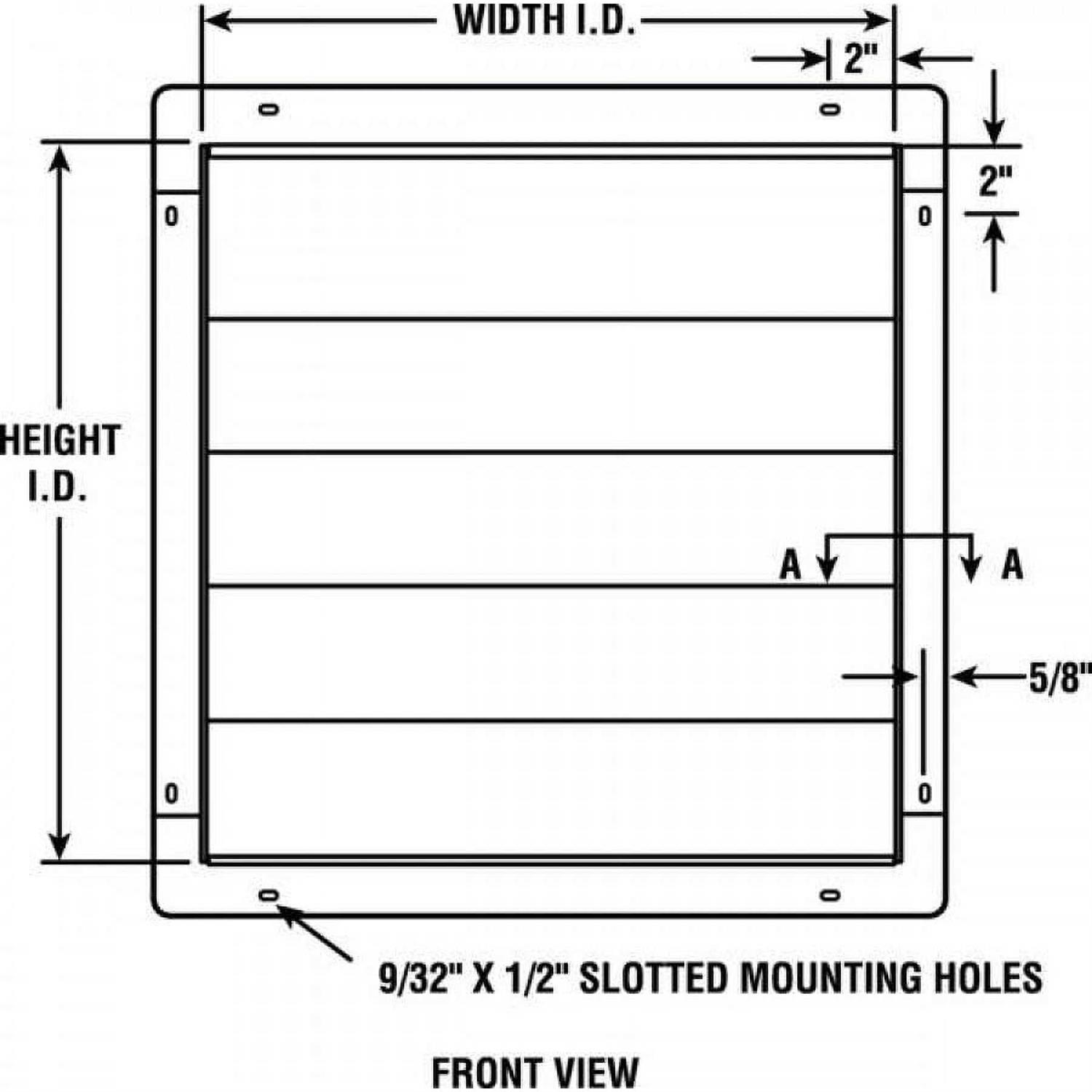 Dayton 2C521 18 in Backdraft Damper / Wall Shutter - Image 4