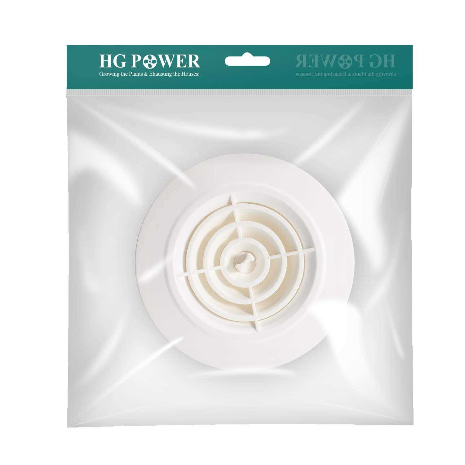 HG Power Round Air Vent ABS Louver White Grille Cover Adjustable Exhaust Vent Fit for Bathroom Office Kitchen Ventilation - Image 4