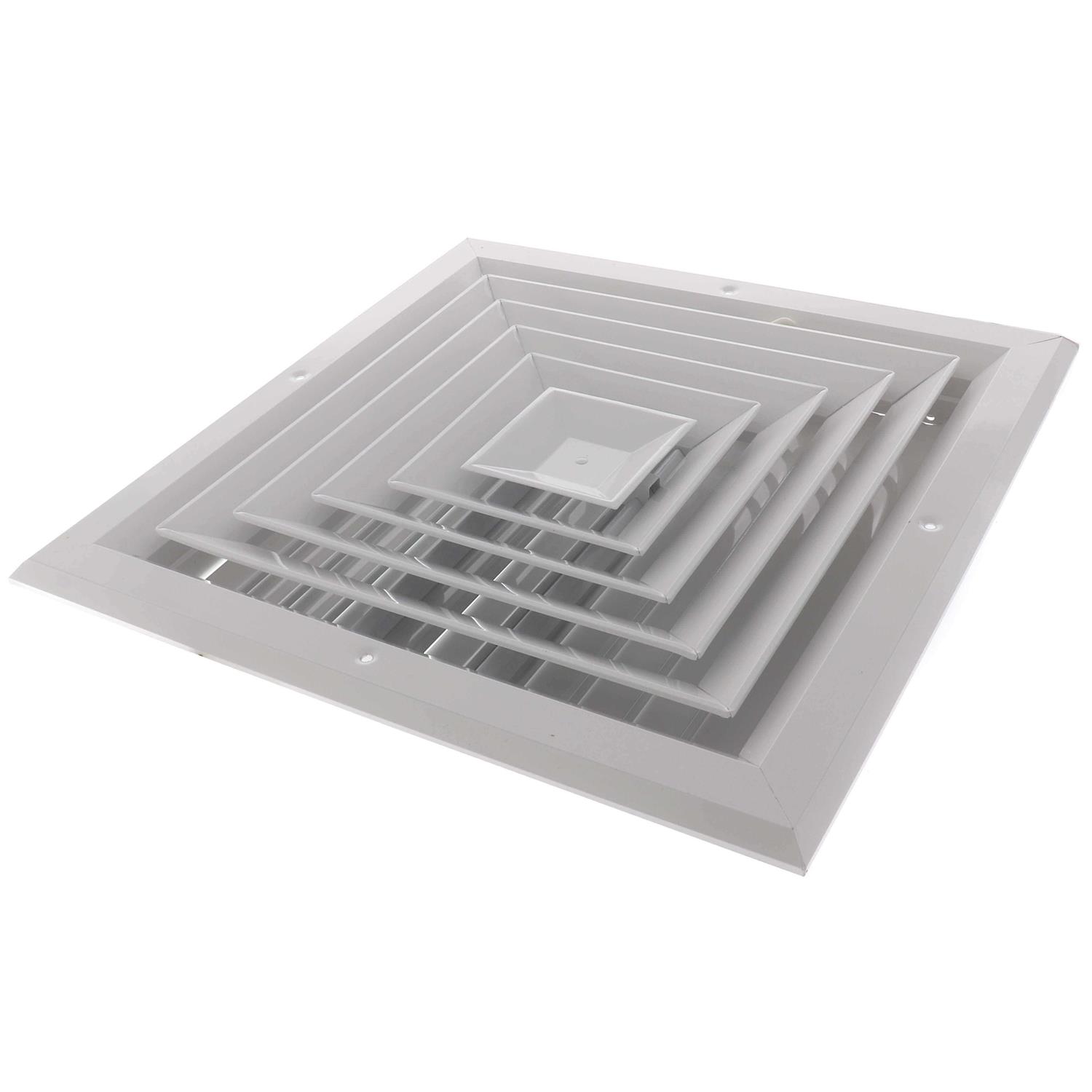 Hart & Cooley 050718 12 x 12 White Ceiling Diffuser - Image 4