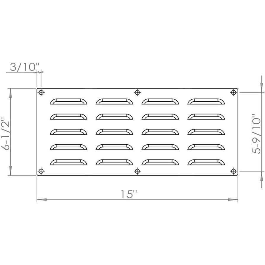 Fierywater Stainless Steel Venting Panel for Outdoor Kitchens Grill Accessory - Image 5