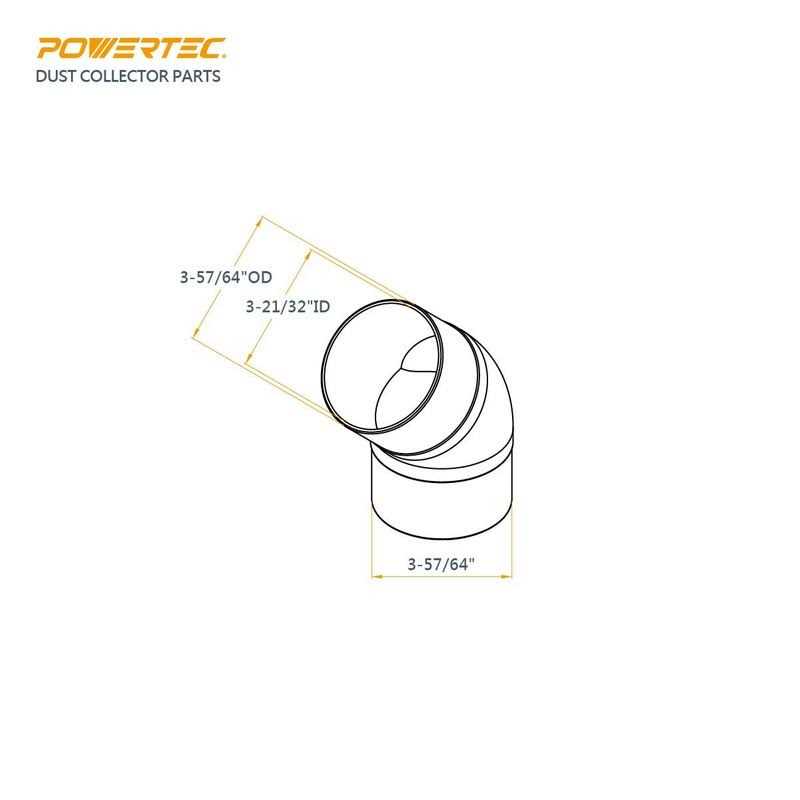 POWERTEC 70183 4 45 Degree Elbow - Image 5