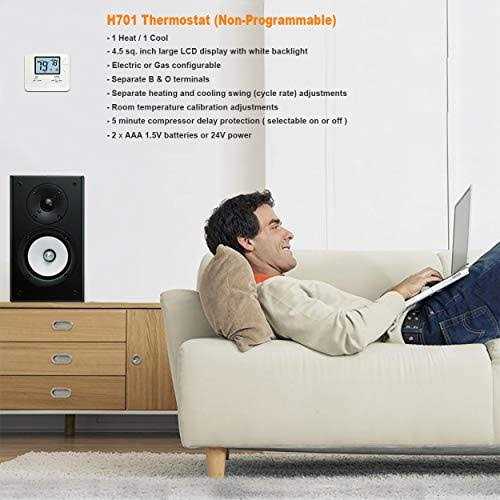 Heagstat Non Programmable Thermostats for Home 1 Heat/ 1 Cool - Image 5