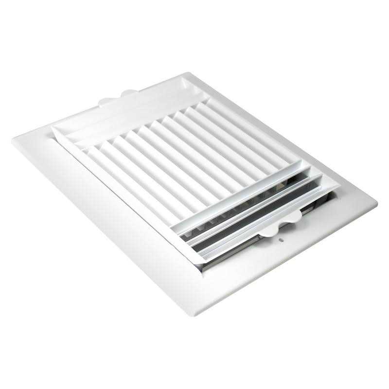 Deflect-O Jordan 10 in. H x 8 in. W 3-Way White Plastic Ceiling Register - Image 5