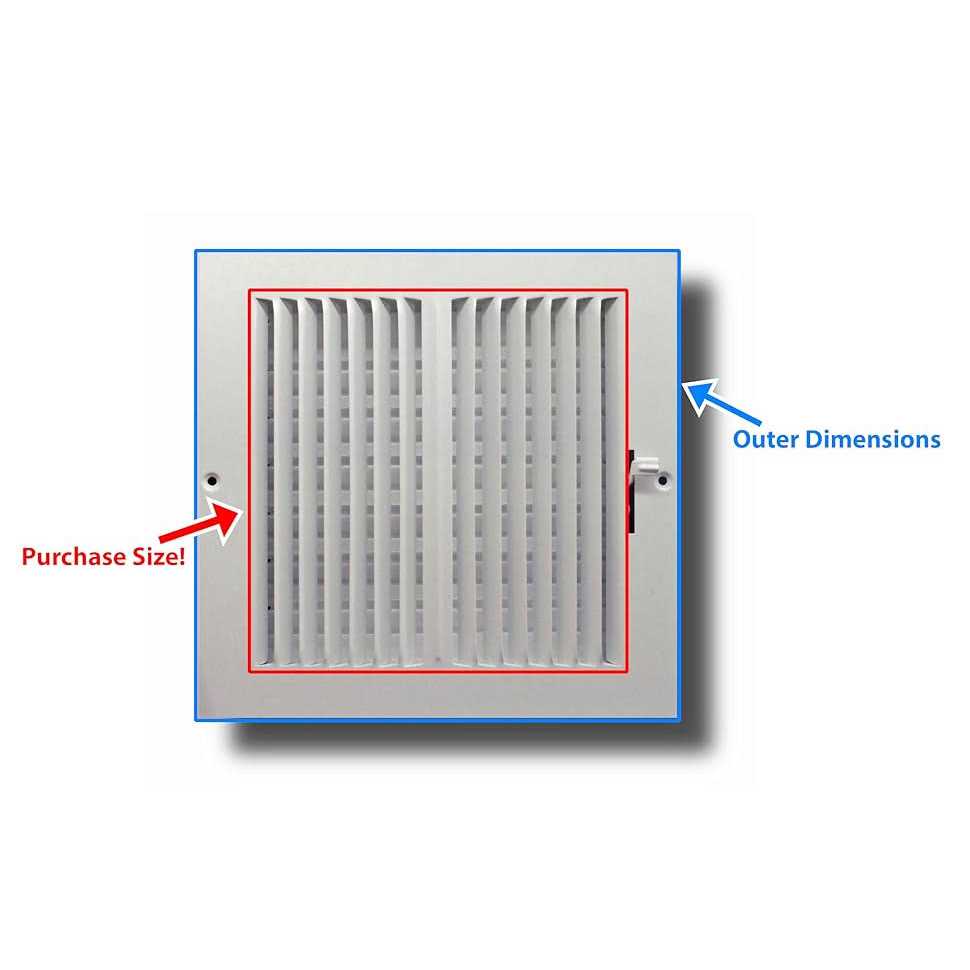 HVAC Premium Aluminum Curved Blade Adjustable Air Supply HVAC Diffuser - Image 4