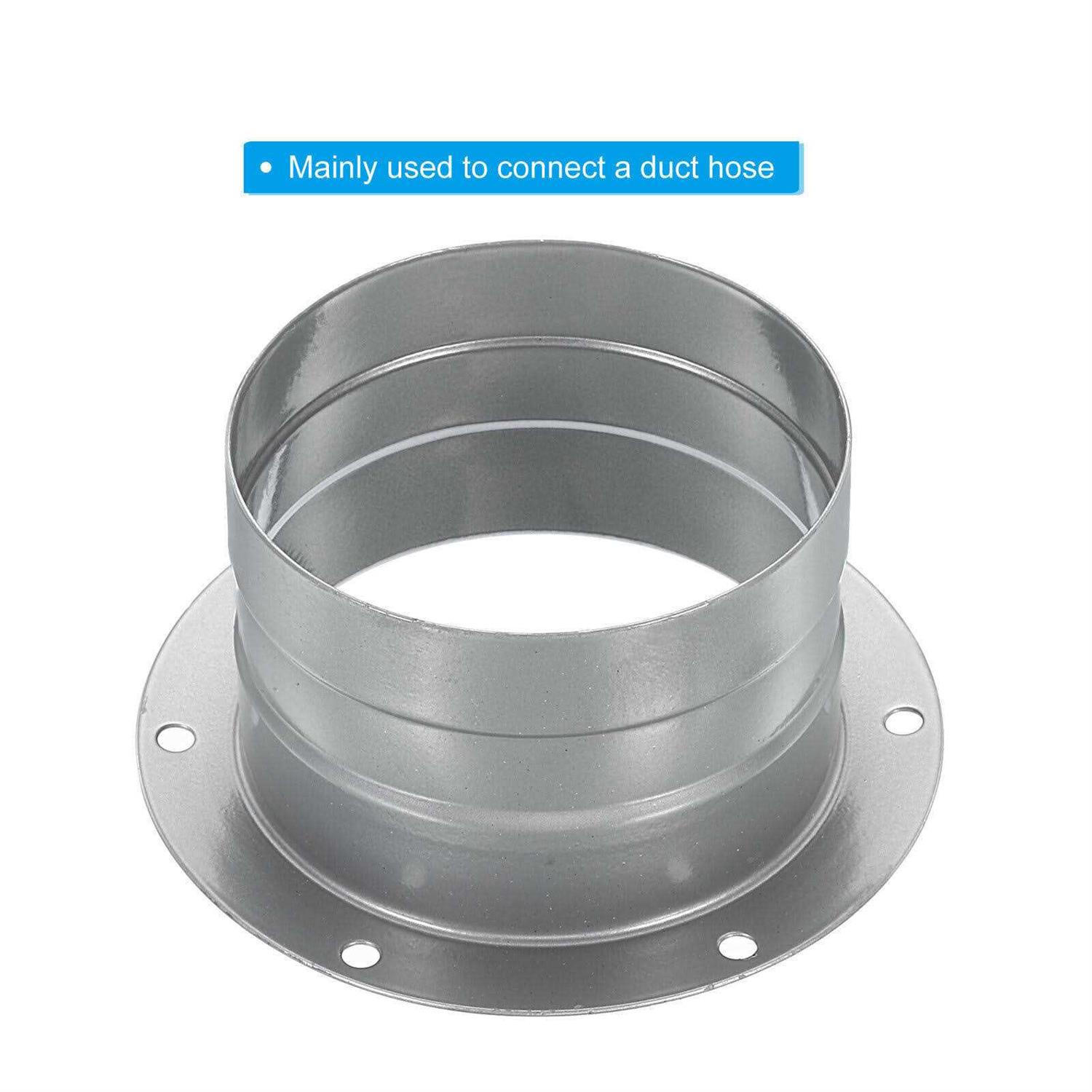 Harfington 2 Pack 3 inch Duct Connector Flange Metal Straight Pipe Exhaust Hose Flange - Image 3