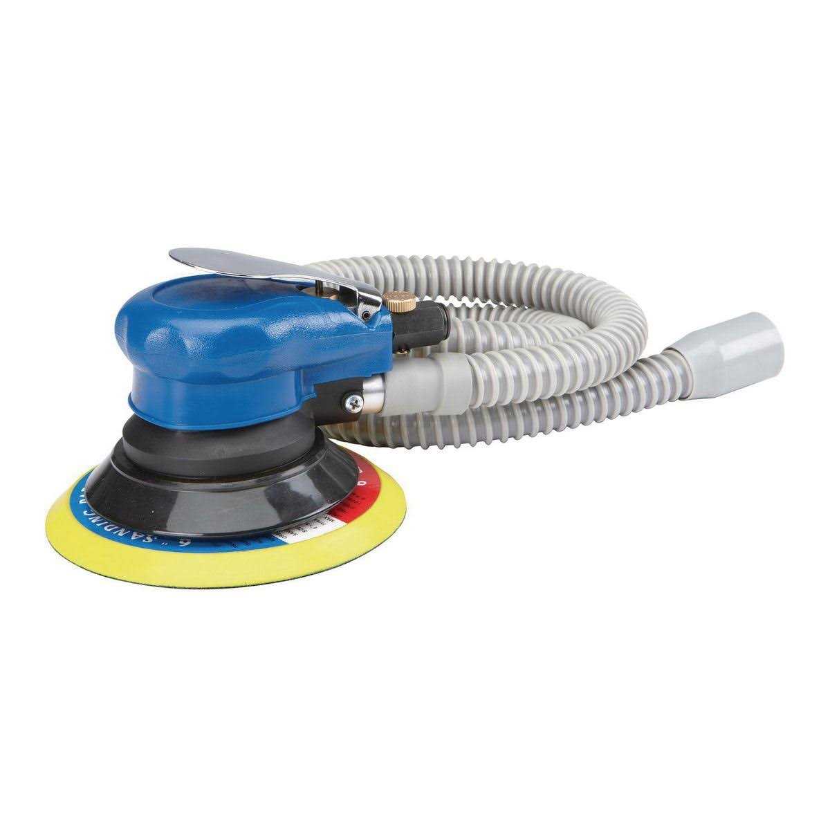 Central Pneumatic 6 in. Self-Vacuuming Orbital Palm Air Sander