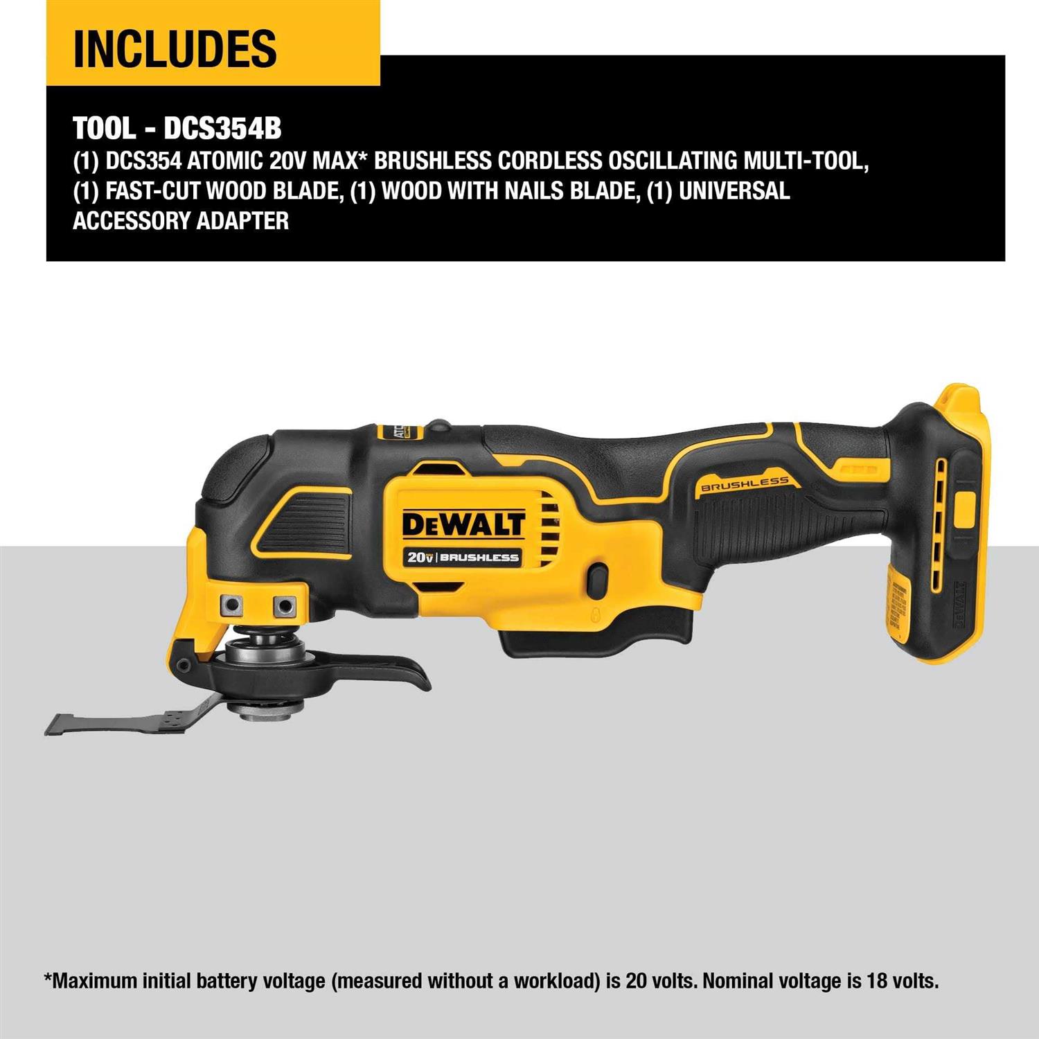 Dewalt ATOMIC 20V Max Brushless Cordless Oscillating Multi-Tool DCS354B - Image 4