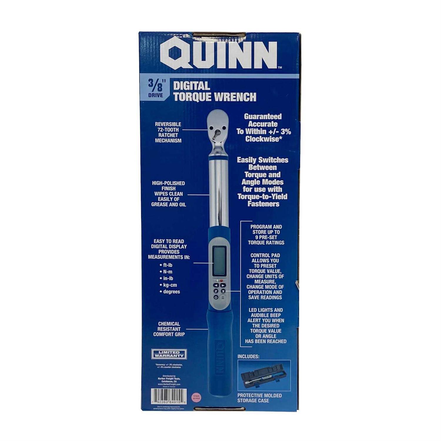 Quinn 64915 3/8 inch Drive Digital Torque Wrench - Image 4