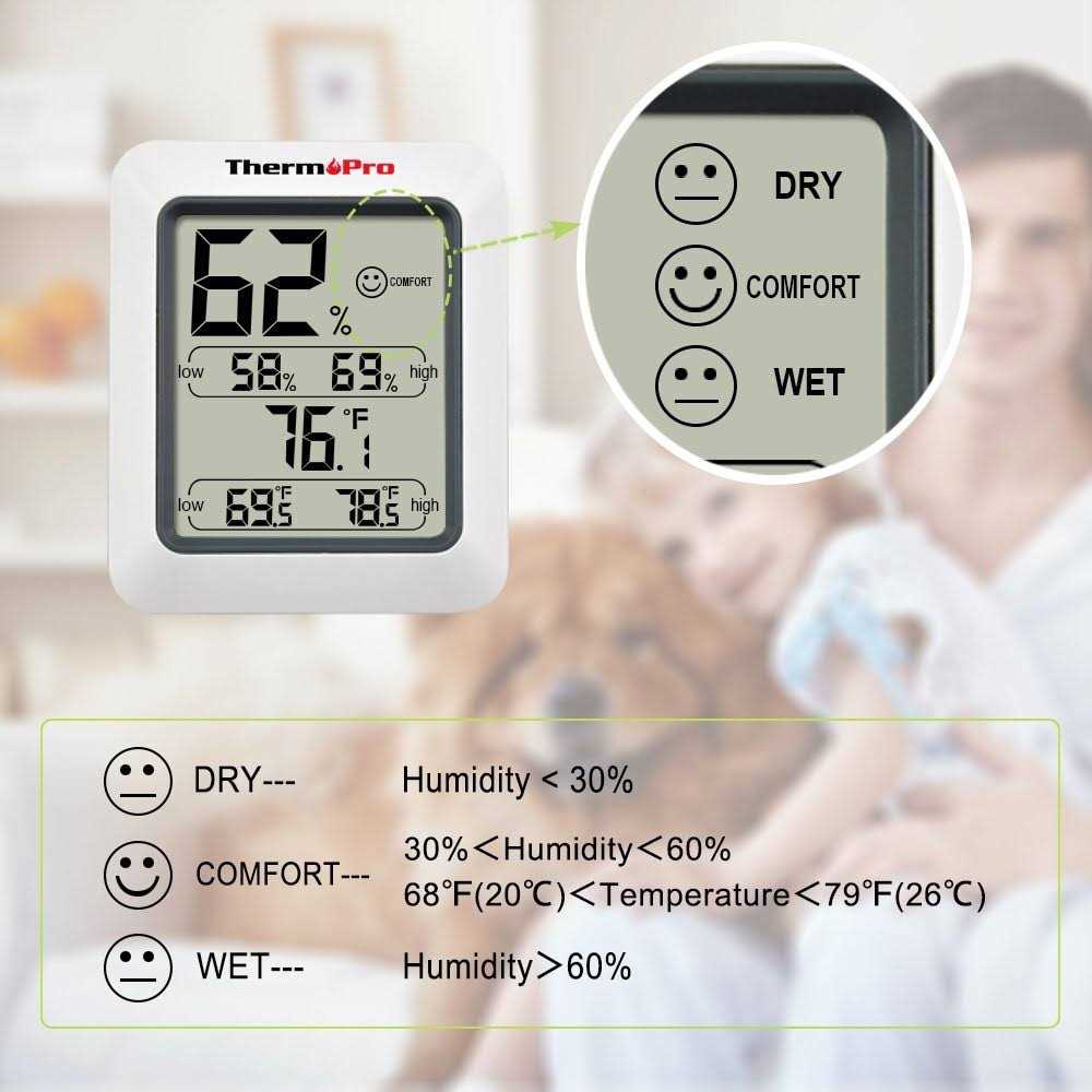 ThermoPro TP50 Digital Hygrometer Indoor Thermometer Room Thermometer and Humidity Gauge with Temperature Humidity Monitor - Image 3