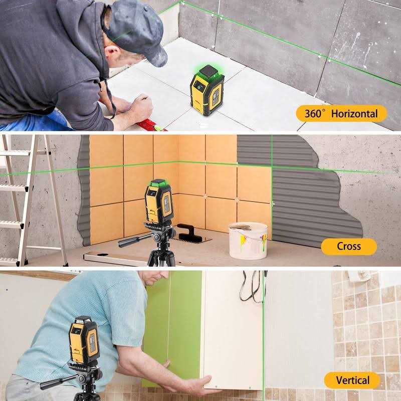 PREXISO 360° Laser Level with Tripod 100Ft Self Leveling Cross Line Laser - Image 2