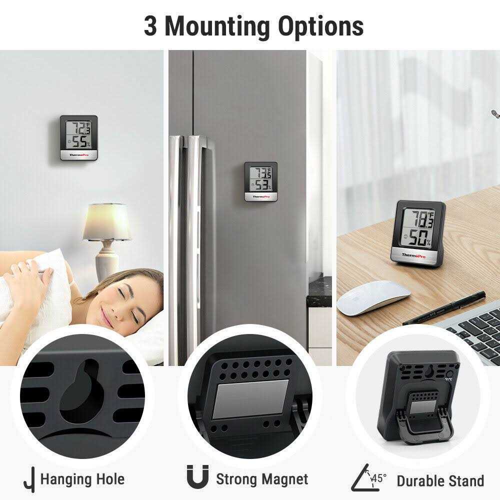 ThermoPro TP49 Digital Hygrometer Indoor Thermometer Humidity Meter Mini Hygrometer Thermometer with Temperature and Humidity Monitor Room - Image 4