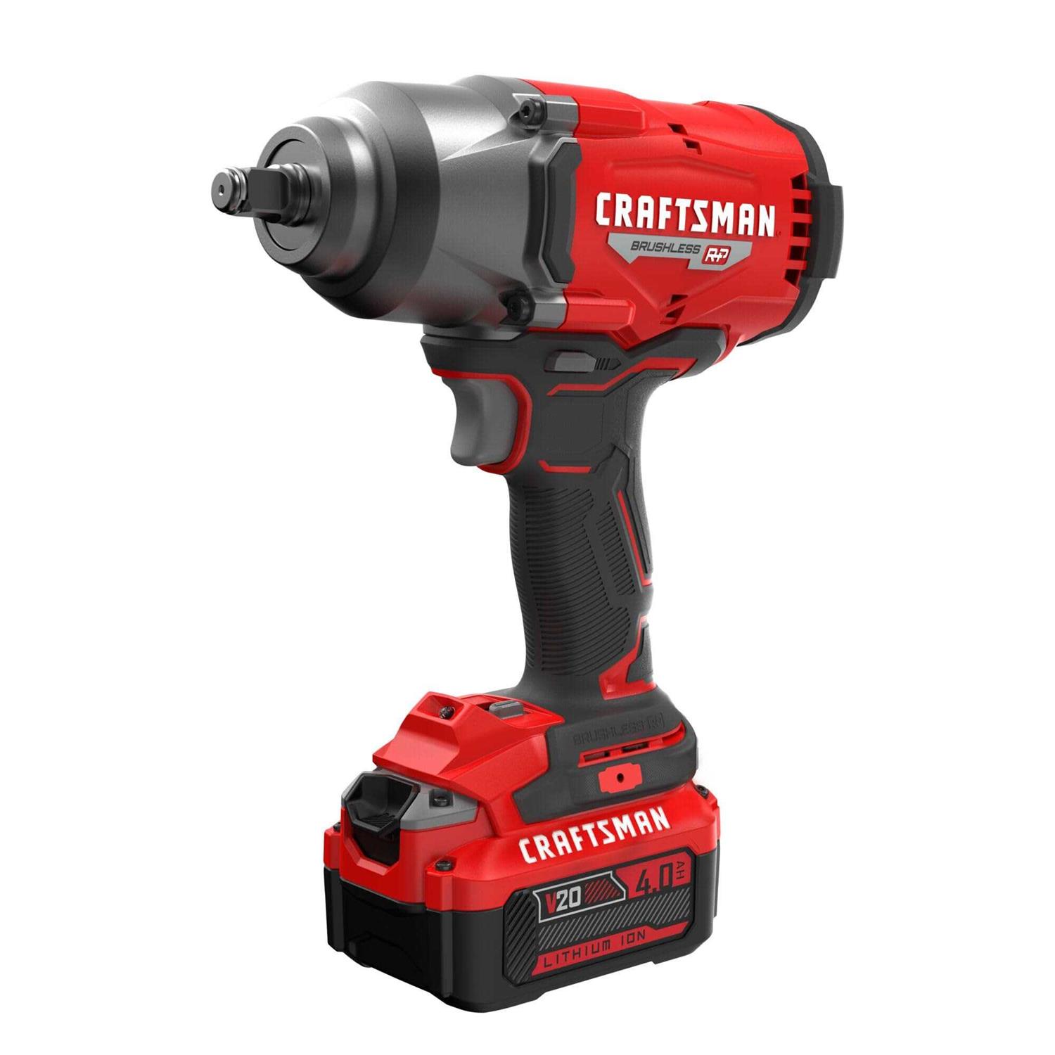 Craftsman 20-volt Max Variable Speed Brushless 1/2-in Drive Cordless Impact Wrench