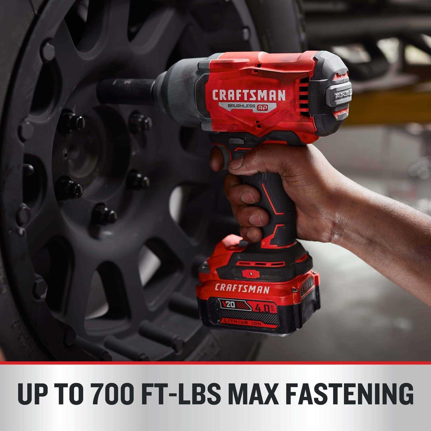 Craftsman 20-volt Max Variable Speed Brushless 1/2-in Drive Cordless Impact Wrench - Image 2