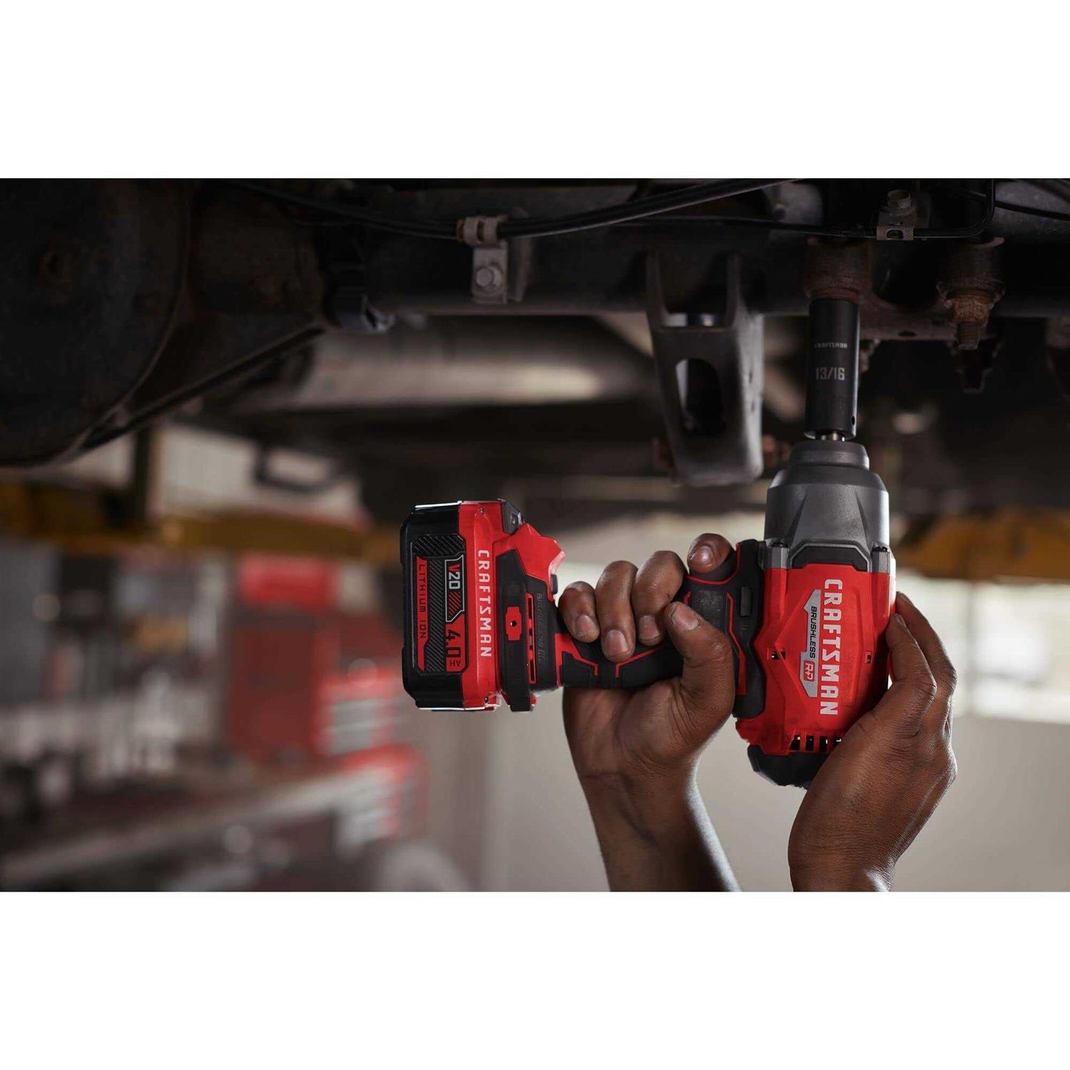 Craftsman 20-volt Max Variable Speed Brushless 1/2-in Drive Cordless Impact Wrench - Image 3