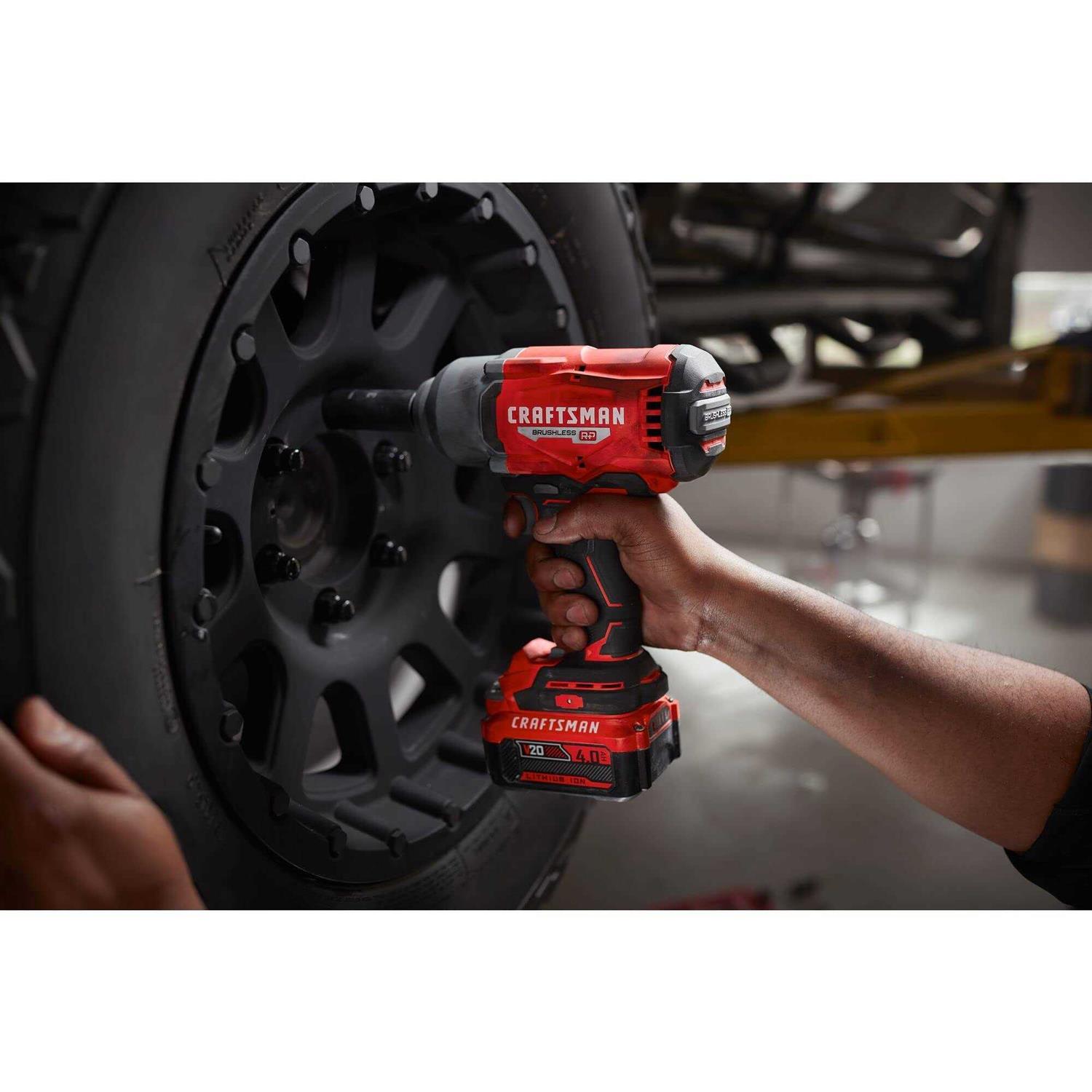 Craftsman 20-volt Max Variable Speed Brushless 1/2-in Drive Cordless Impact Wrench - Image 4