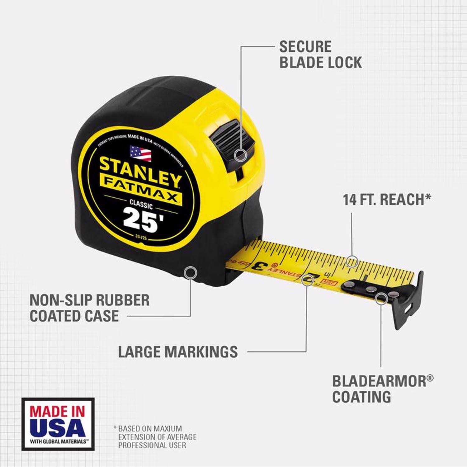 Stanley FatMax Tape Measure 33-725 - Image 4