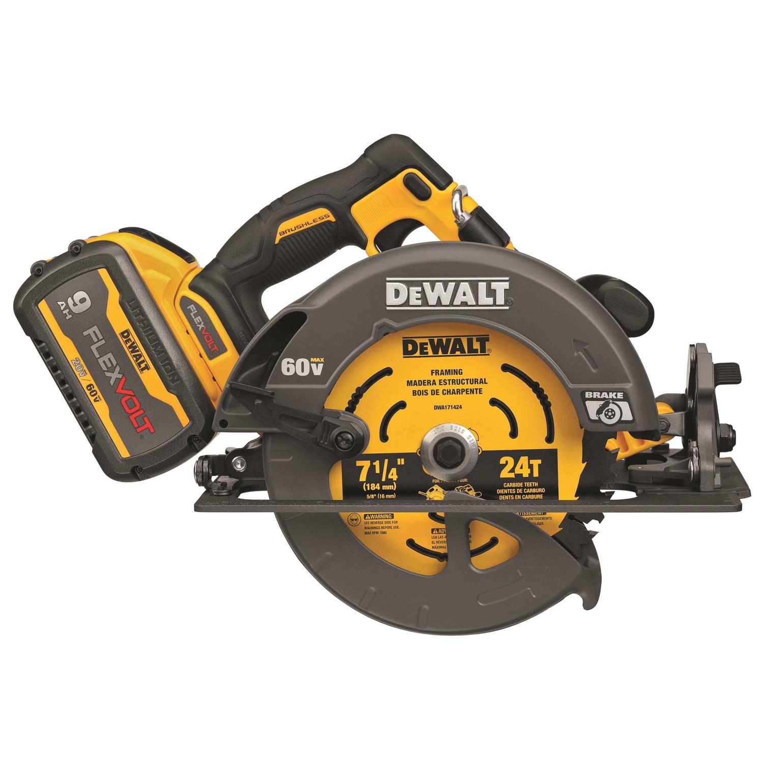 Dewalt DCS578X1 FLEXVOLT 60V MAX Brushless 7-1/4 Cordless Circular Saw with Brake Kit - Image 5
