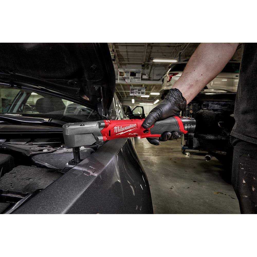 Milwaukee M12 FUEL 12V Lithium-Ion Brushless Cordless 1/2 in. Right Angle Impact Wrench Ah Battery Pack - Image 2