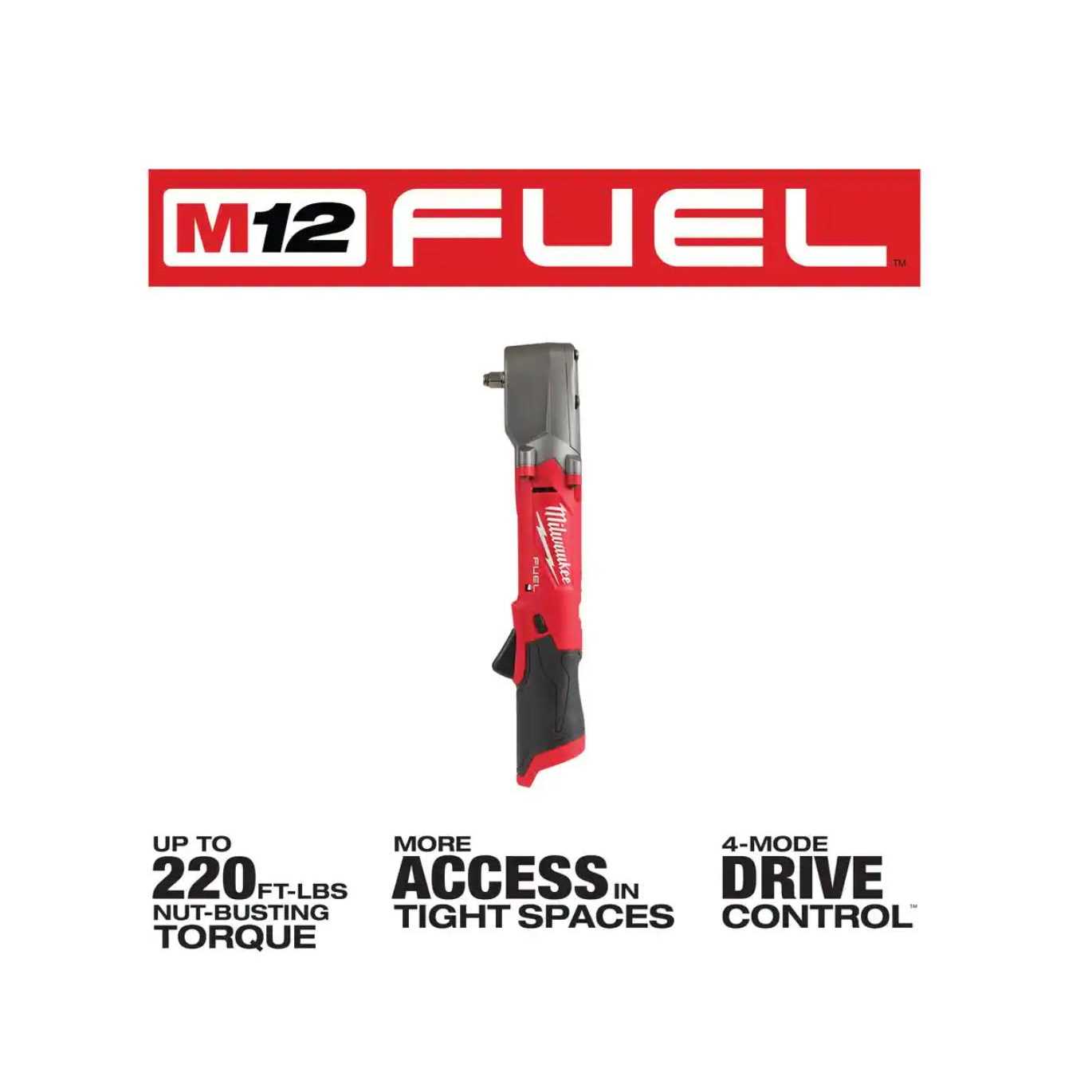 Milwaukee 2564-20 M12 FUEL 3/8 Right Angle Impact Wrench - Image 4
