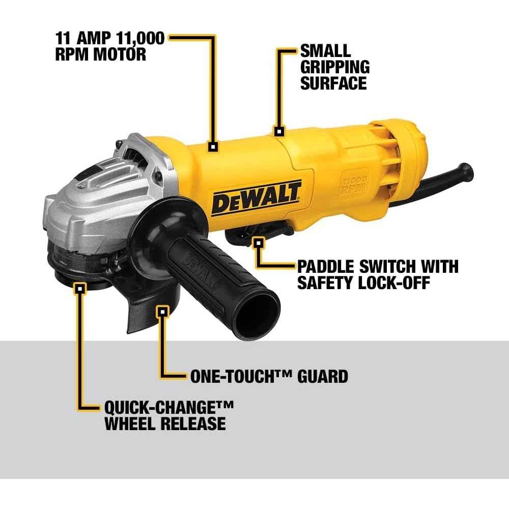 DEWALT 4-1/2-Inch Paddle Switch Angle Grinder DWE402 - Image 3