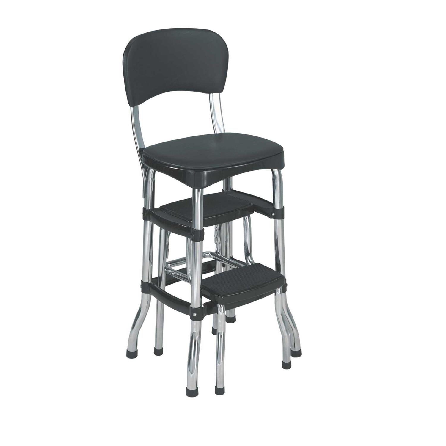 Cosco Black Retro Counter Chair / Step Stool
