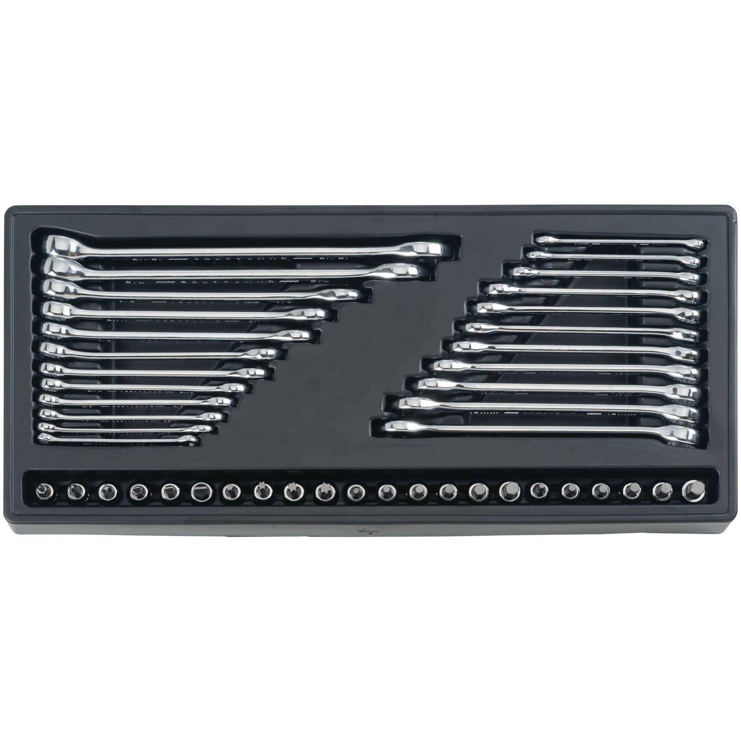 Craftsman 1/4 3/8 and 1/2 in. Drive Metric and SAE 6 and 12 Point Mechanic's Tool Set 308 pc - Image 3