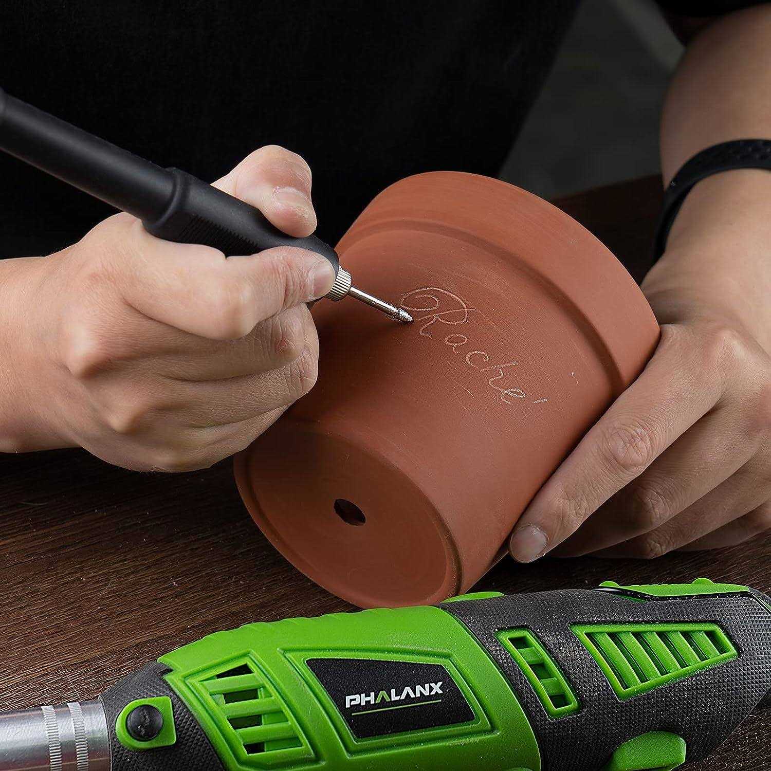 180W Rotary Tool Kit 1.5-Amp Phalanx 6 Variable Speed with Flex Shaft - Image 3