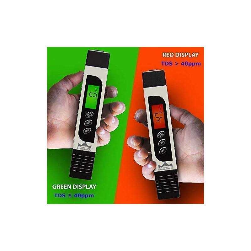 TDS Meter Digital Water Tester, DUMSAMKER Professional 3-in-1 TDS, Temperature and EC Meter with Carrying Case - Image 2