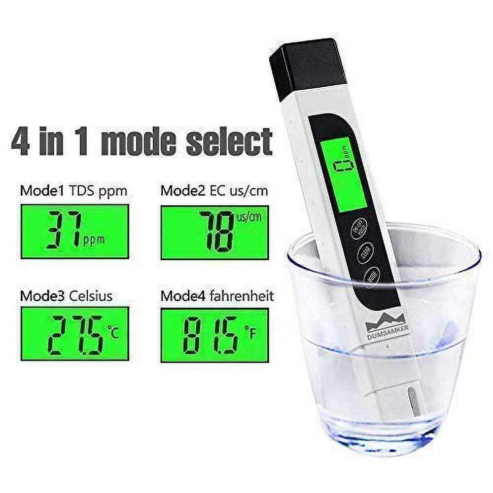 TDS Meter Digital Water Tester, DUMSAMKER Professional 3-in-1 TDS, Temperature and EC Meter with Carrying Case - Image 3