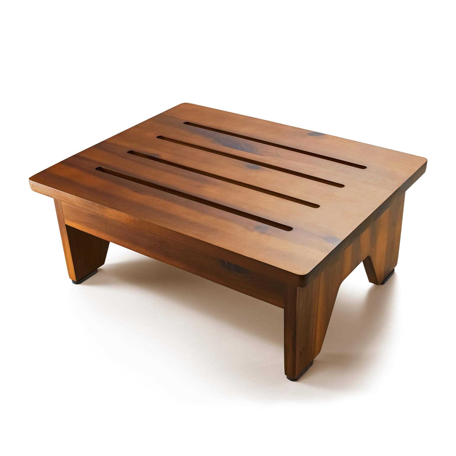 Holana One Step Stool for Adults 6.5 Wooden Step Stools for High Beds