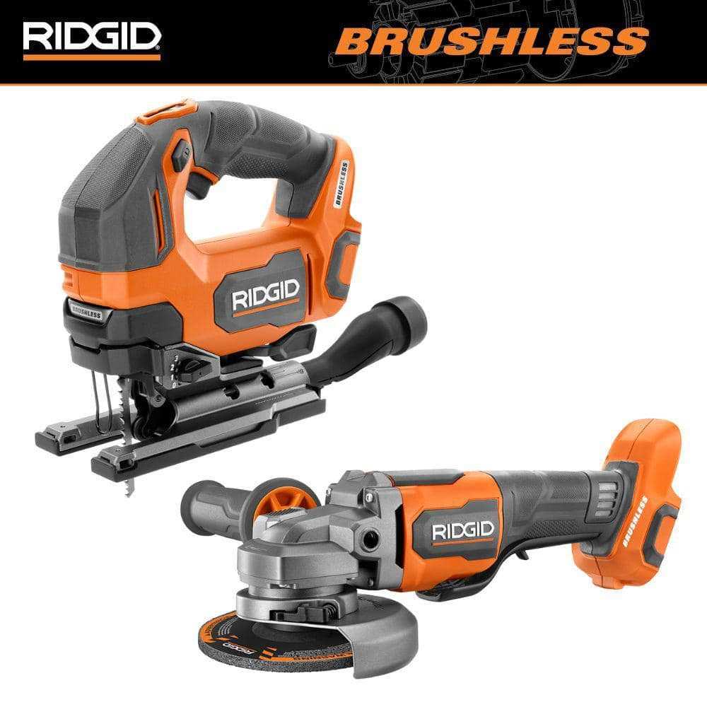 RIDGID 18V Cordless 2-Tool Combo Kit with Jig Saw and Grinder