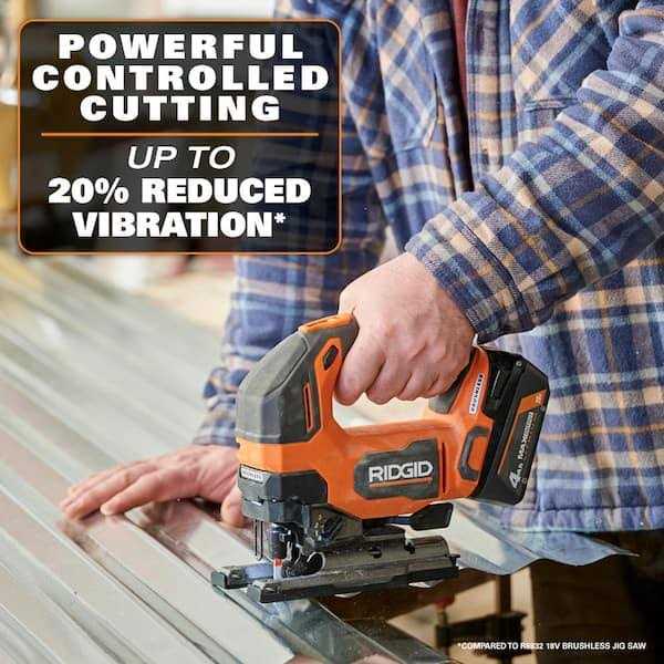 RIDGID 18V Cordless 2-Tool Combo Kit with Jig Saw and Grinder - Image 2
