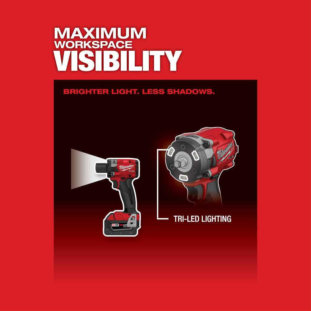 Milwaukee 2854-20 M18 FUEL 3/8 Compact Impact Wrench w Friction Ring - Image 2