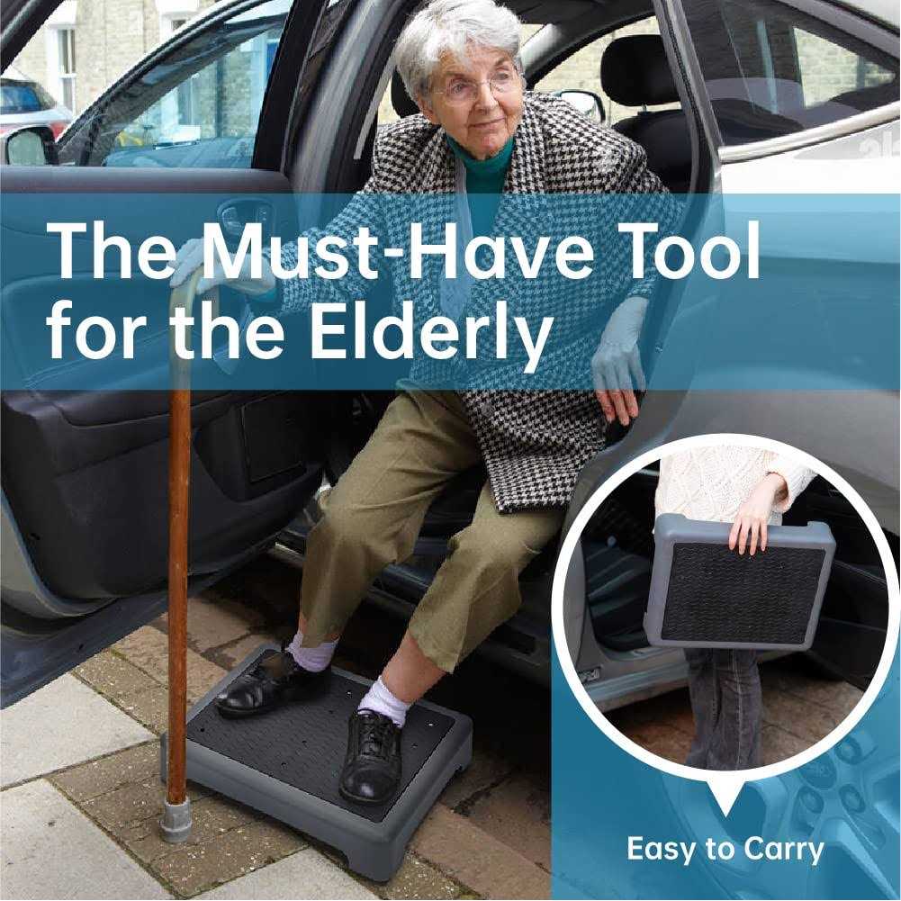 StrongTek One Step Stool for Adults and Elderly, Plastic Stair Riser with Non-Slip Surface and Feet - Image 3