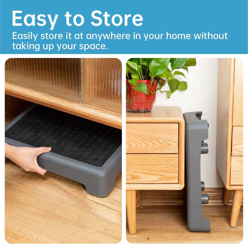 StrongTek One Step Stool for Adults and Elderly, Plastic Stair Riser with Non-Slip Surface and Feet - Image 4