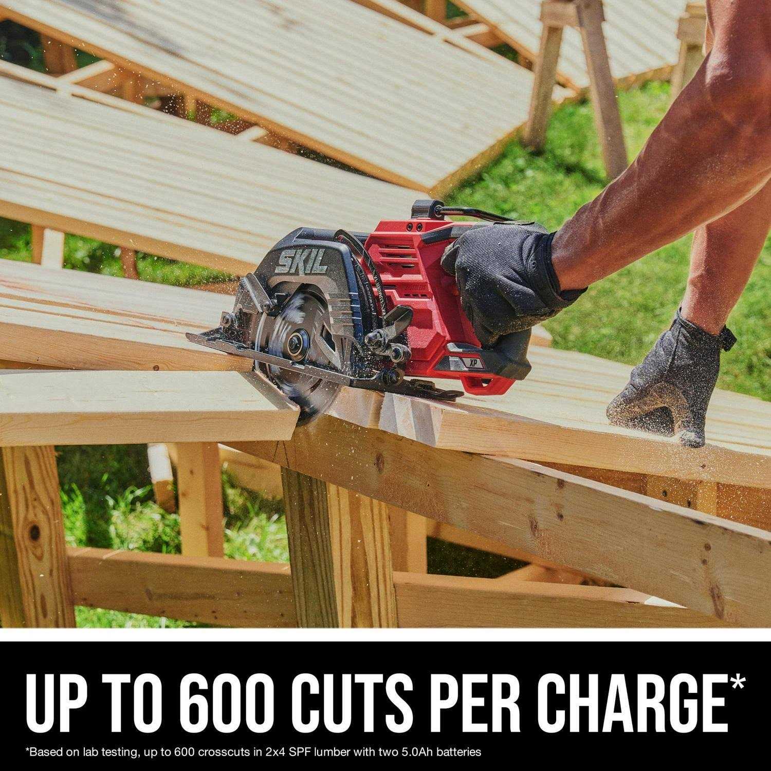 SKIL PWR CORE 20 XP Brushless 7-1/4 Rear Handle Circular Saw Kit CR5429B-20 - Image 5