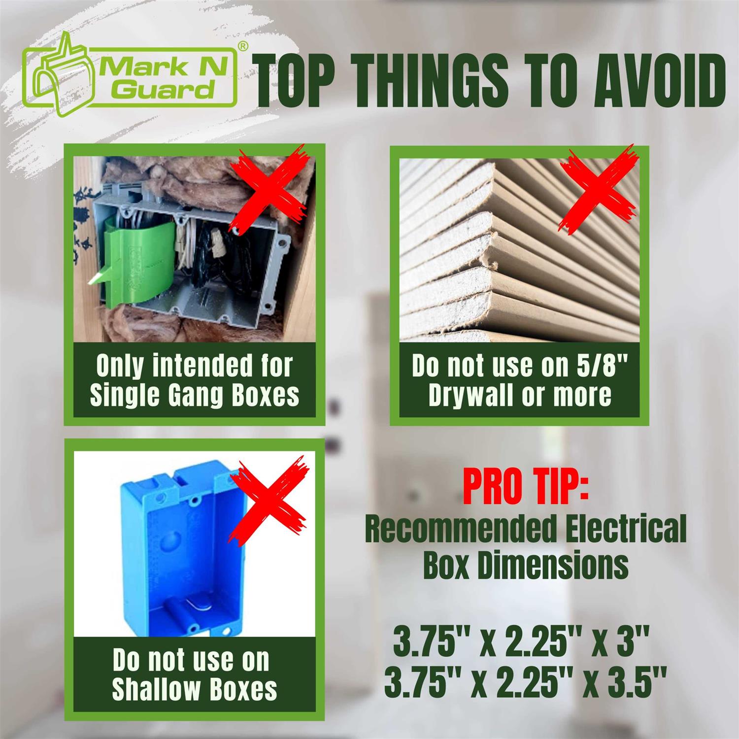 Mark N Guard by Buddy Tools LLC Outlet Marker for Drywall Installation - Image 2