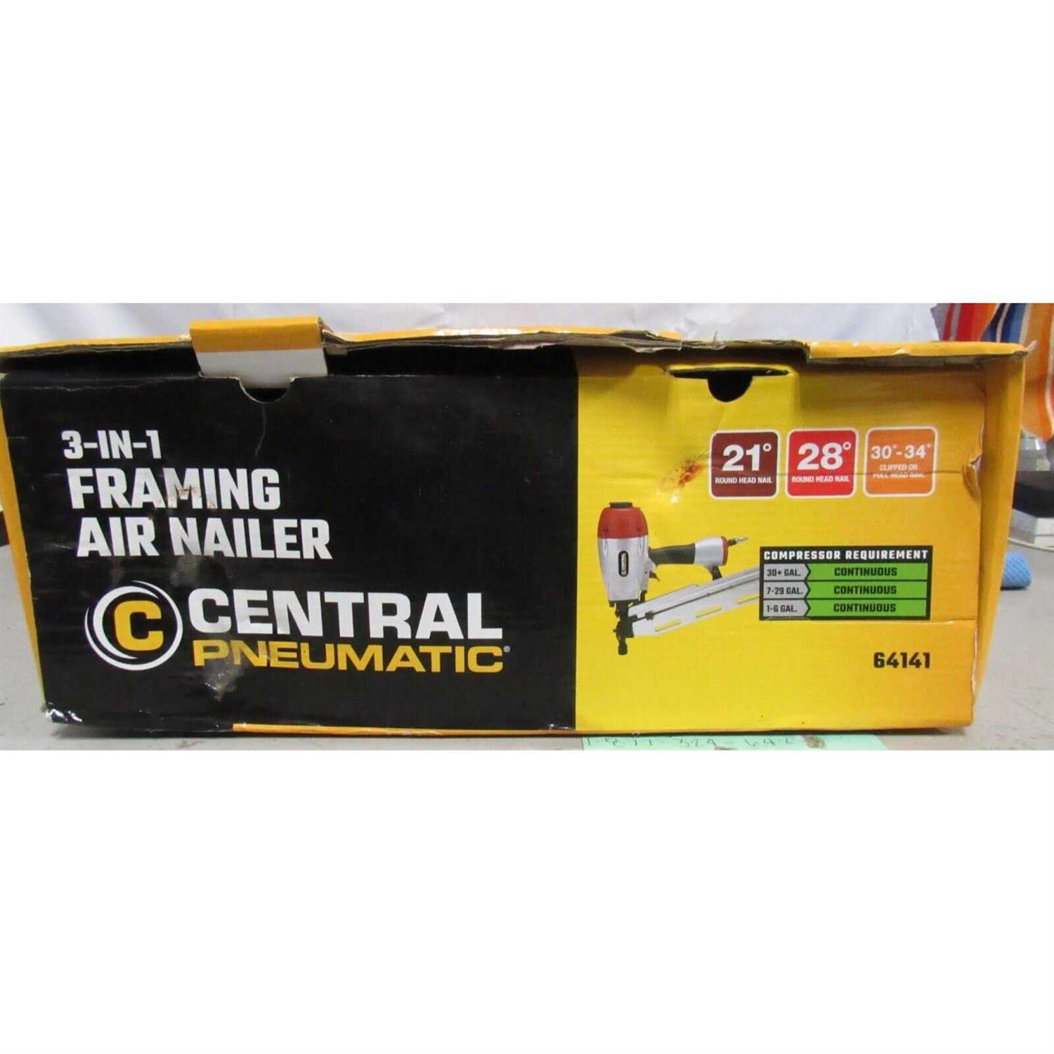 Central Pneumatic 3-in-1 Framing Air Nailer - Image 3