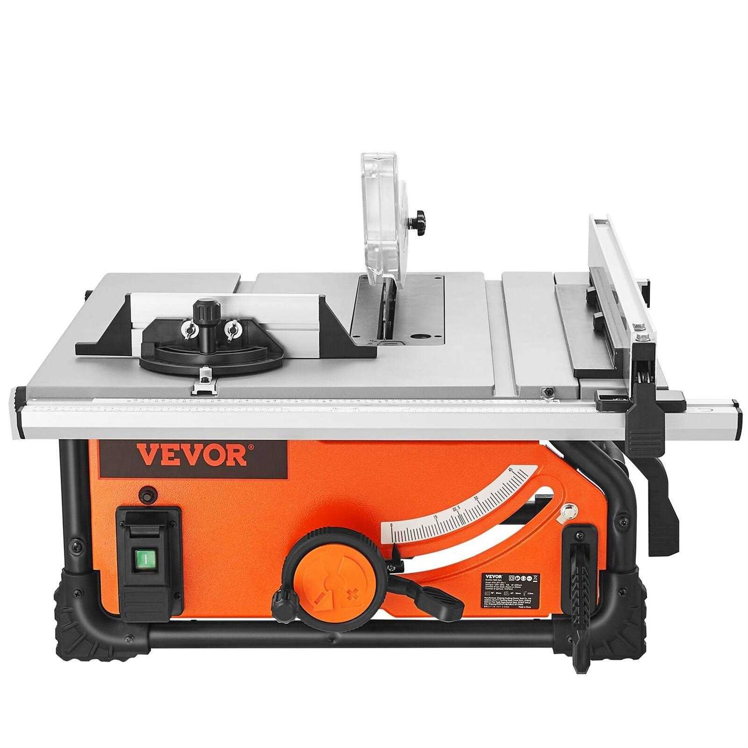 VEVOR 10 Table Saw w/ Stand Electric Cutting Machine 5000RPM 25-in Rip Capacity - Image 3