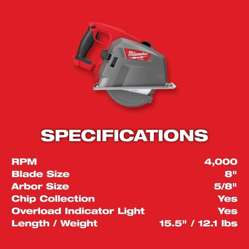2982-20 Milwaukee M18 FUEL 8 Metal Cutting Circular Saw - Image 3