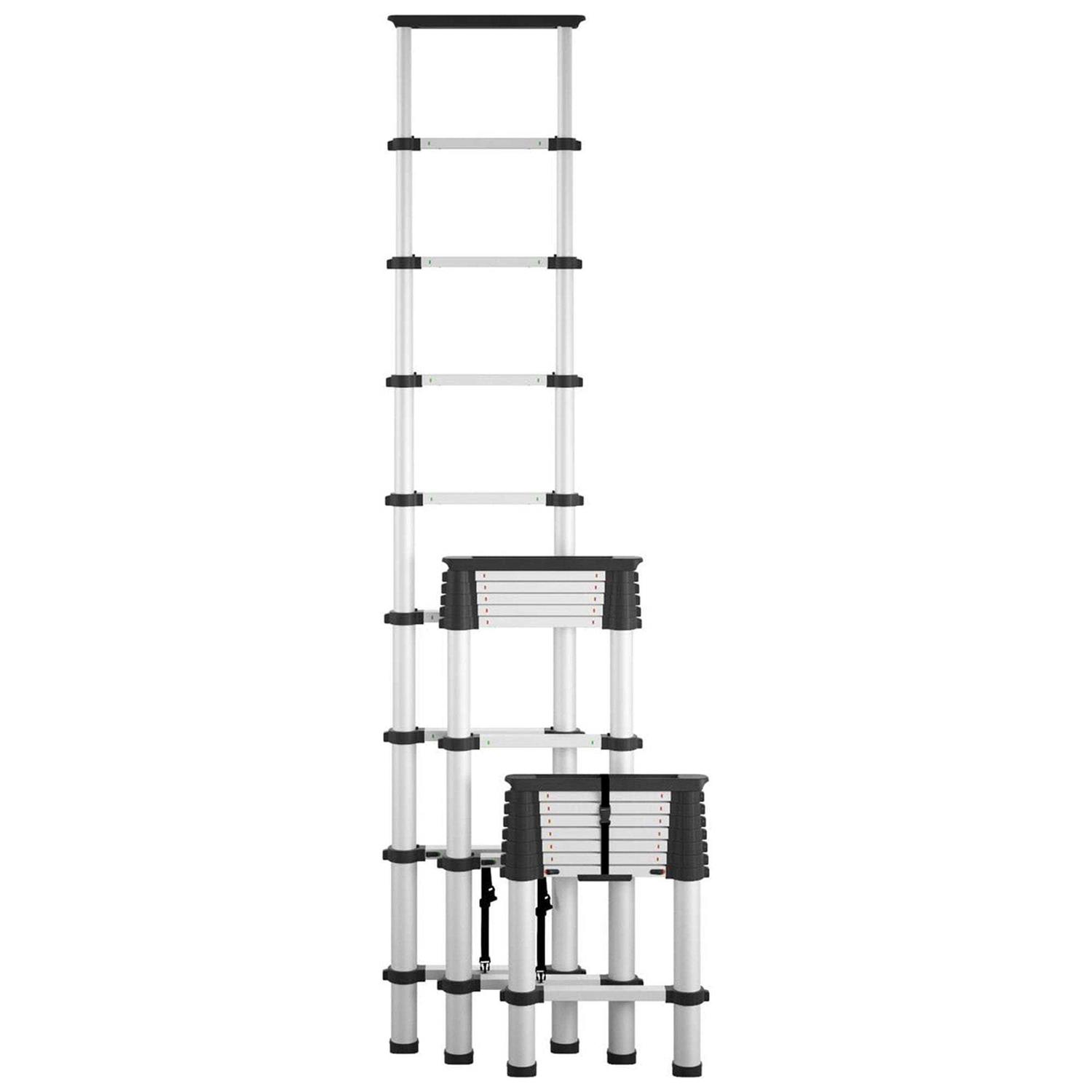 Cosco SmartClose Telescoping Aluminum Ladder with top Cap