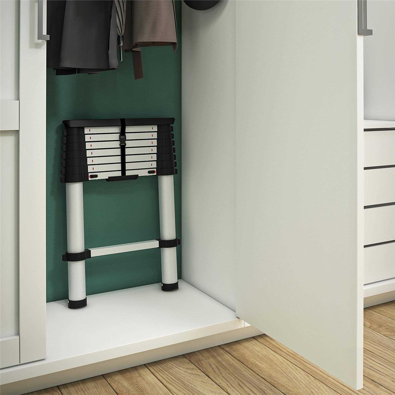 Cosco SmartClose Telescoping Aluminum Ladder with top Cap - Image 2