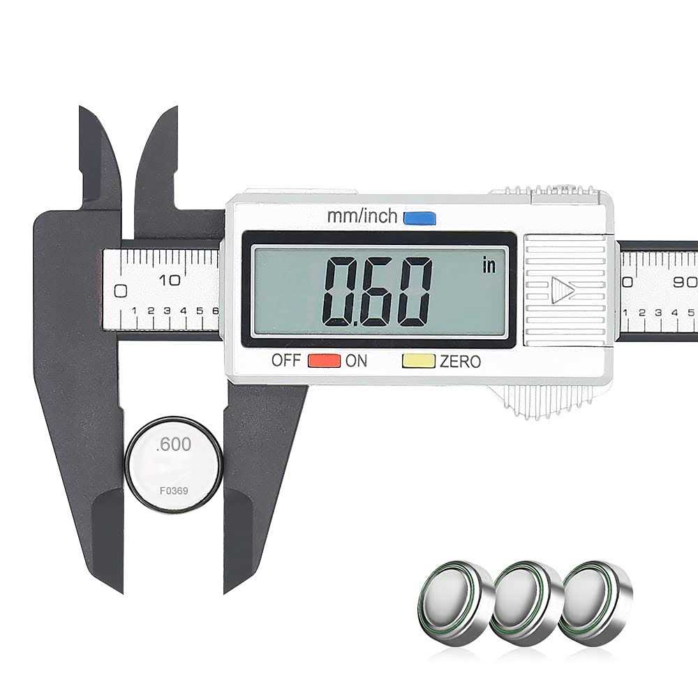 Vizbrite Electronic Digital Caliper Plastic Vernier Caliper Caliper Measuring Tool with Inch/Millimeter Conversion - Image 4