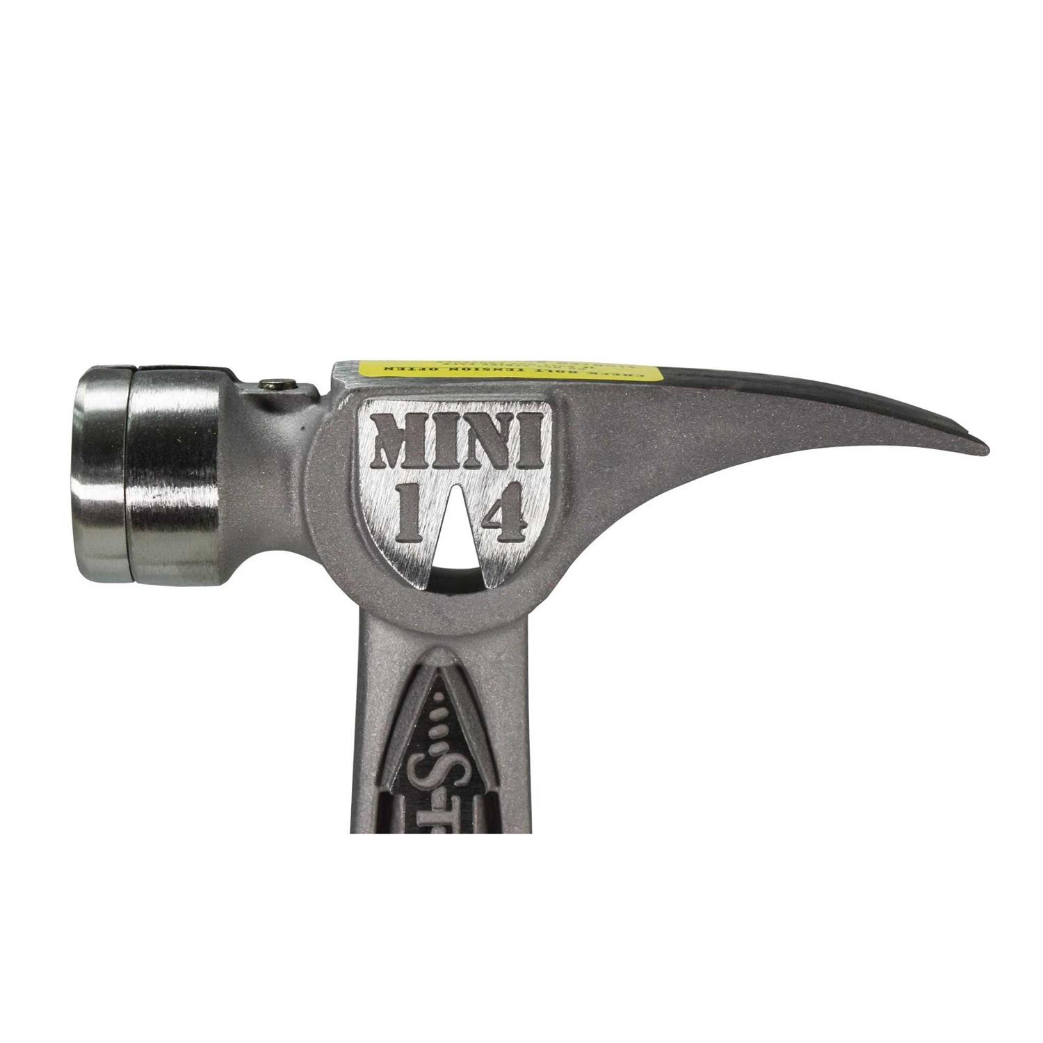 Stiletto TBM14RSC 14 oz TiBone MINI Smooth Face Hammer Curved 16 Titanium Handle - Image 5