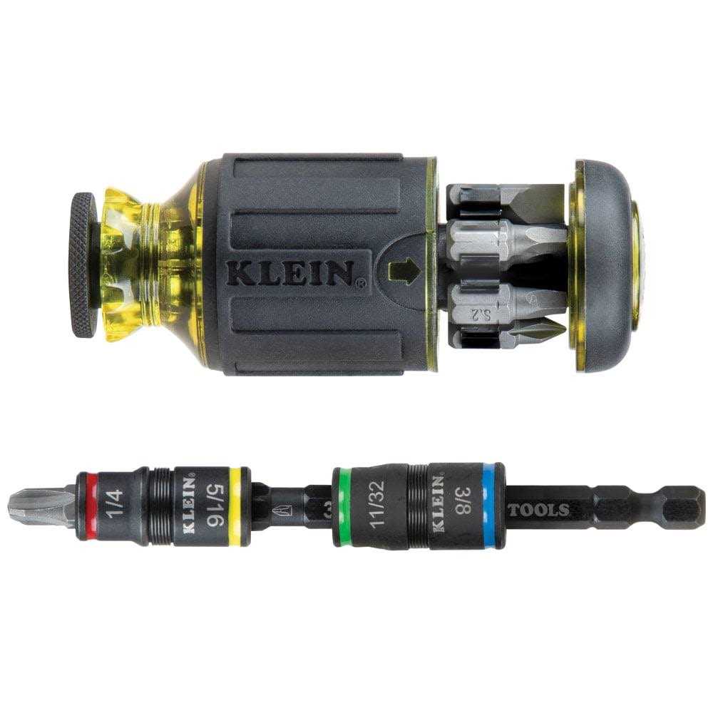 Klein Tools 12-in-1 Impact Rated Stubby Driver Set with Flip Sockets 32308HD