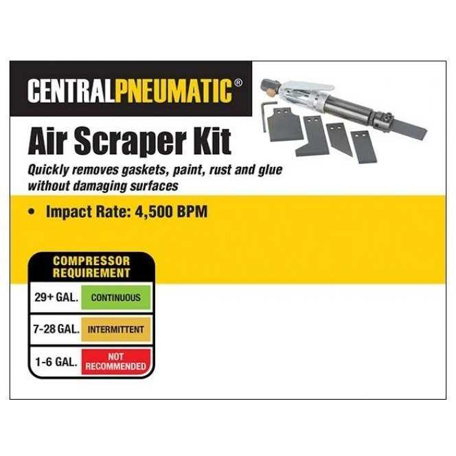 Central Pneumatic Air Scraper Kit 6 Pc - Image 4