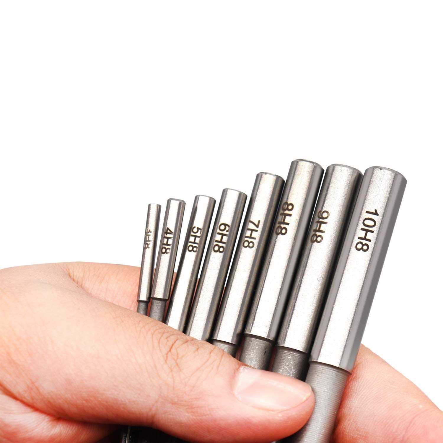 Together-life 8pcs Reamer Set HSS H8 Straight Shank Chucking Machine Cutter Milling Reamer Kit 3/4/5/6/7/8/9/10mm - Image 5