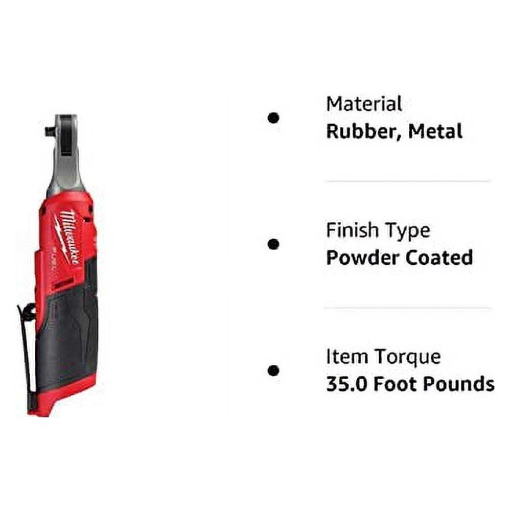 Milwaukee M12 FUEL 12V Lithium-Ion Brushless Cordless High Speed 1/4 in. Ratchet High - Image 2